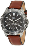  Shop Authentic Fossil Garrett Chronograph Grey Dial Brown Leather Strap Watch for Men - FS5770 - Luxxuri