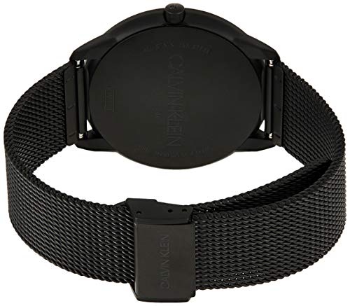  Shop Authentic Calvin Klein Minimal Black Dial Black Mesh Bracelet Watch for Men - K3M514B1 - Luxxuri
