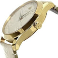  Shop Authentic Gucci G Timeless Quartz White Dial White Leather Strap Watch For Women - YA1264033A - Luxxuri