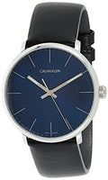  Shop Authentic Calvin Klein High Noon Quartz Blue Dial Black Leather Strap Watch for Men - K8M211CN - Luxxuri