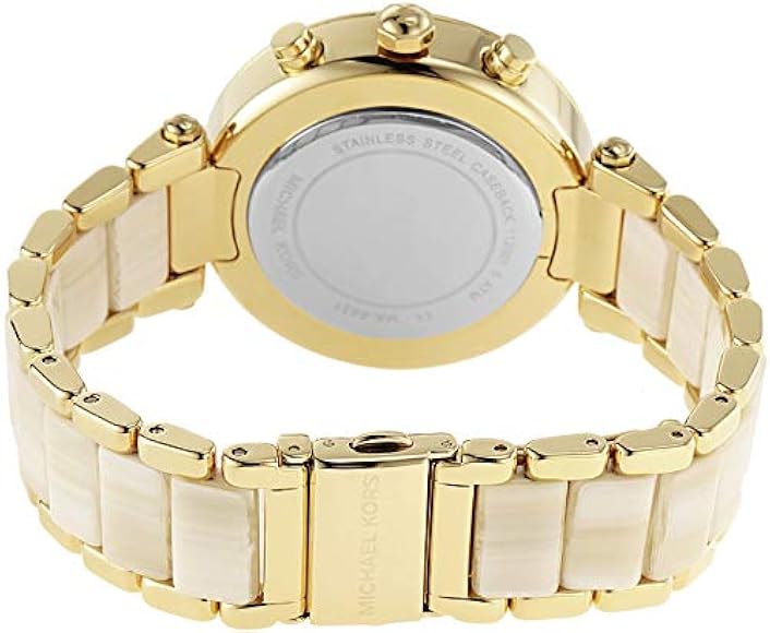  Shop Authentic Michael Kors Parker Chronograph Gold Dial Gold Steel Strap Watch For Women - MK6831 - Luxxuri
