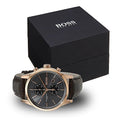  Shop Authentic Hugo Boss Jet Grey Dial Brown Leather Strap Watch for Men - 1513281 - Luxxuri