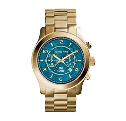  Shop Authentic Michael Kors Runway Stop Hunger Blue Dial Gold Steel Strap Watch for Men - MK8315 - Luxxuri