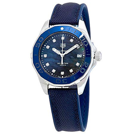 Tag Heuer Aquaracer Blue Mother of Pearl Dial Watch for Women - WAY131L.FT6091