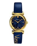  Shop Authentic Versace Greca Blue Dial Blue Leather Strap Watch for Women - VERE00218 - Luxxuri
