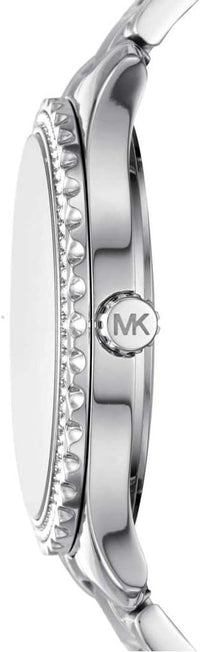  Shop Authentic Michael Kors Layton Three Hand Pink Dial Silver Steel Strap Watch For Women - MK7298 - Luxxuri