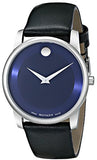  Shop Authentic Movado Museum Blue Dial Black Leather Strap Watch For Women - 0606611 - Luxxuri