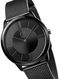  Shop Authentic Calvin Klein Minimal Black Dial Black Mesh Bracelet Watch for Men - K3M224B1 - Luxxuri
