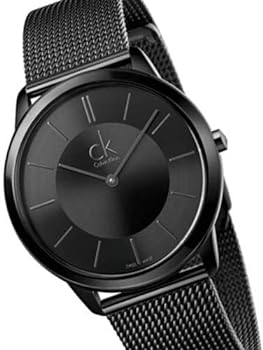  Shop Authentic Calvin Klein Minimal Black Dial Black Mesh Bracelet Watch for Men - K3M224B1 - Luxxuri