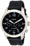  Shop Authentic Fossil Pilot 54 Chronograph Black Dial Black Leather Strap Watch for Men - FS5181 - Luxxuri