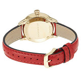  Shop Authentic Burberry The Classic Gold Dial Red Leather Strap Watch for Women - BU10102 - Luxxuri
