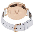  Shop Authentic Calvin Klein Equal Silver Dial White Leather Strap Watch for Women - K3E236L6 - Luxxuri