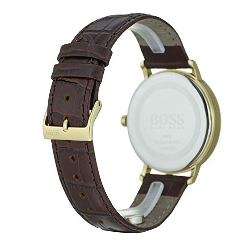  Shop Authentic Hugo Boss Corporal White Dial Brown Leather Strap Watch for Men - 1513640 - Luxxuri