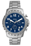  Shop Authentic Fossil Bowman Chronograph Blue Dial Silver Steel Strap Watch for Men - FS5604 - Luxxuri