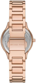  Shop Authentic Michael Kors Sage Three-Hand Crystals Mother of Pearl Dial Rose Gold Steel Strap Watch for Women - MK4823 - Luxxuri