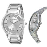  Shop Authentic Emporio Armani Classic Quartz Silver Dial Silver Steel Strap Watch For Men - AR2478 - Luxxuri