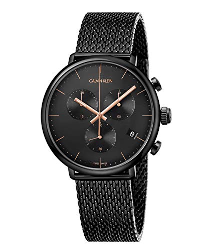  Shop Authentic Calvin Klein High Noon Black Dial Black Mesh Bracelet Watch for Women - K8M27421 - Luxxuri