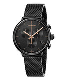  Shop Authentic Calvin Klein High Noon Black Dial Black Mesh Bracelet Watch for Women - K8M27421 - Luxxuri