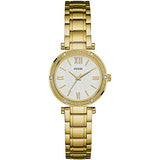  Shop Authentic Guess Park Ave South Analog White Dial Gold Steel Strap Watch For Women - W0767L2 - Luxxuri