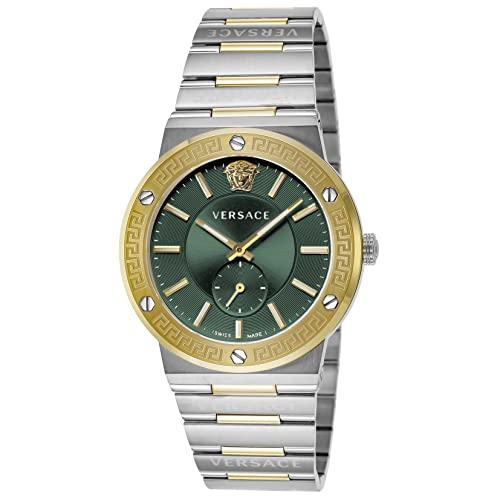  Shop Authentic Versace Greca Green Dial Silver Steel Strap Watch for Men - VEVI00420 - Luxxuri