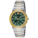  Shop Authentic Versace Greca Green Dial Silver Steel Strap Watch for Men - VEVI00420 - Luxxuri