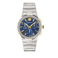  Shop Authentic Versace Greca Quartz Blue Dial Silver Steel Strap Watch For Men - VEZ900221 - Luxxuri