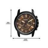  Shop Authentic Fossil Grant Chronograph Brown Dial Brown Leather Strap Watch for Men - FS5088 - Luxxuri