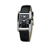  Shop Authentic Emporio Armani Classic Black Dial Black Leather Strap Watch For Women - AR0144 - Luxxuri