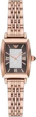  Shop Authentic Emporio Armani Gianni T-Bar Analog Crystal Brown Dial Rose Gold Steel Strap Watch For Women - AR11407 - Luxxuri