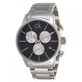  Shop Authentic Calvin Klein City Chronograph Black Dial Silver Steel Strap Watch for Men - K2G2714X - Luxxuri