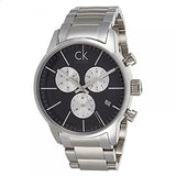  Shop Authentic Calvin Klein City Chronograph Black Dial Silver Steel Strap Watch for Men - K2G2714X - Luxxuri