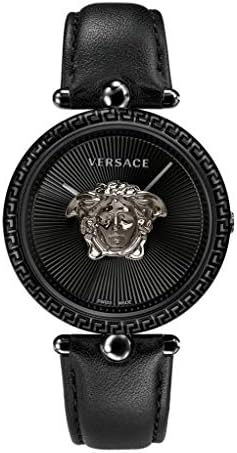  Shop Authentic Versace Palazzo Empire Black Dial Black Leather Strap Watch for Women - VCO050017 - Luxxuri