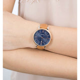  Shop Authentic Fossil Jacqueline Three Hand Date Luggage Blue Dial Brown Leather Strap Watch for Women - ES4274 - Luxxuri