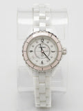  Shop Authentic Chanel J12 Quartz Diamonds Ceramic White Dial White Steel Strap Watch for Women - J12 H4466 - Luxxuri