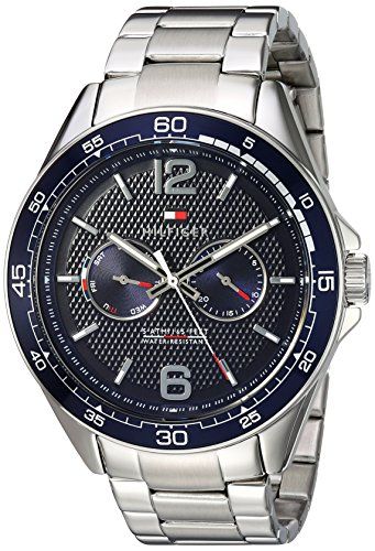  Shop Authentic Tommy Hilfiger Erik Chronograph Blue Dial Silver Steel Strap Watch for Men - 1791366 - Luxxuri