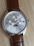  Shop Authentic Tommy Hilfiger Oliver Quartz White Dial Brown Leather Strap Watch for Men - 1791304 - Luxxuri