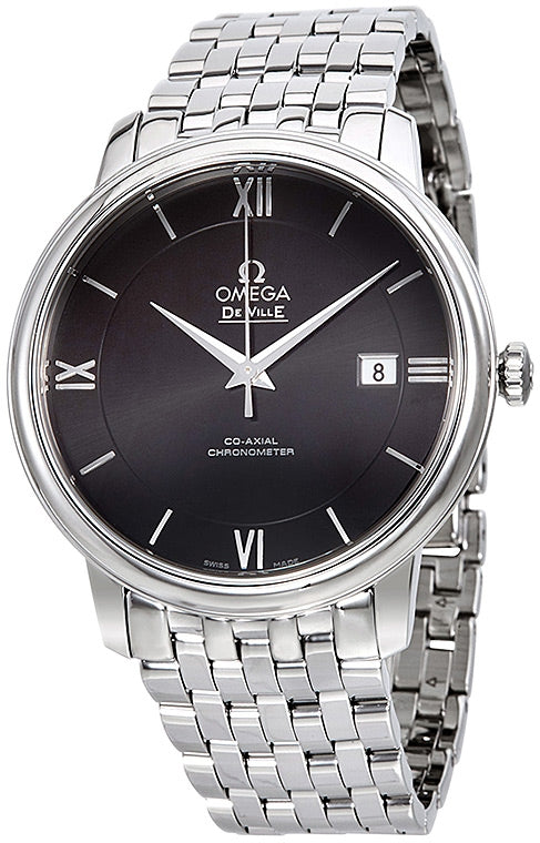 Shop Authentic Omega De Ville Prestige Co-Axial Black Dial Silver Steel Strap Watch for Men - 424.10.40.20.01.001 - Luxxuri