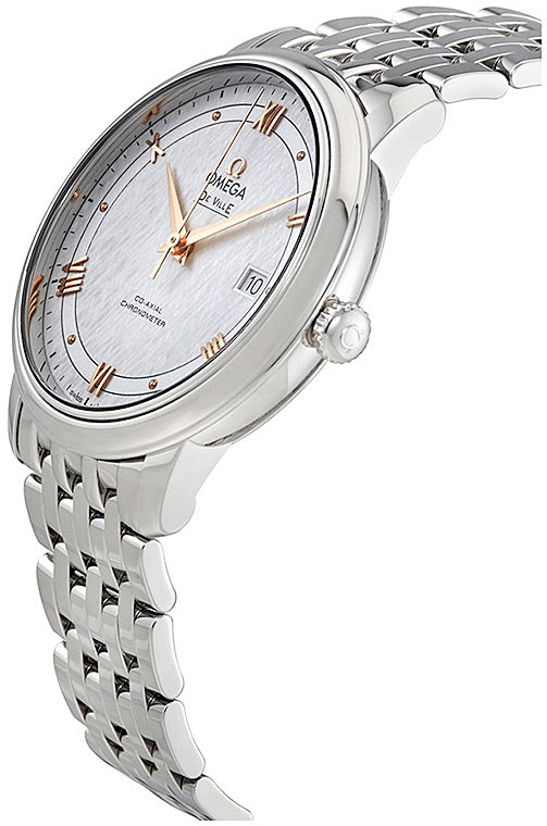 Omega De Ville Prestige Co Axial Silver Dial Silver Steel Strap Watch for Men - 424.10.40.20.02.004