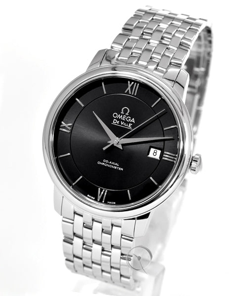  Shop Authentic Omega De Ville Prestige Co-Axial Black Dial Silver Steel Strap Watch for Men - 424.10.40.20.01.001 - Luxxuri
