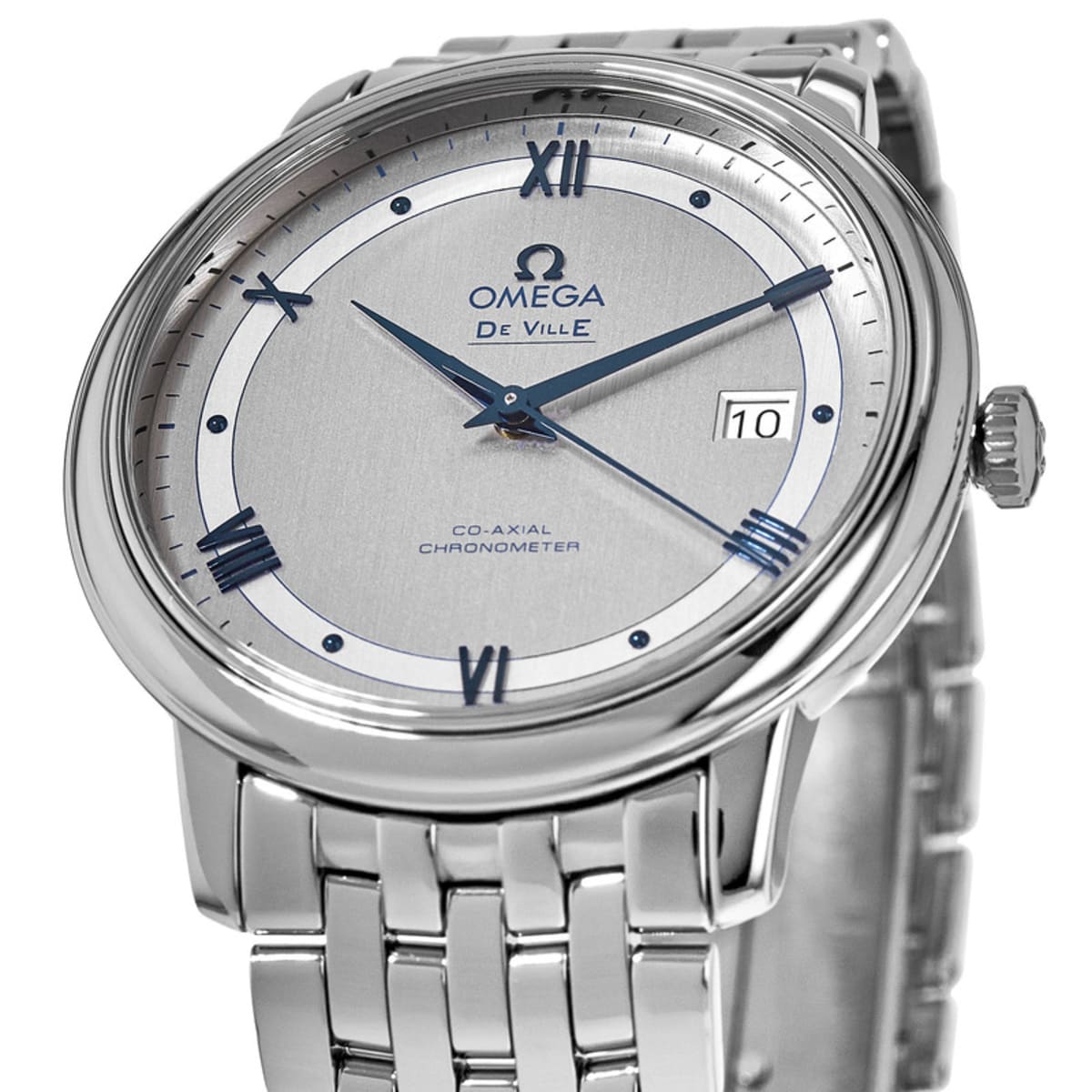 Shop Authentic Omega De Ville Prestige Co-Axial Rhodium Silver Dial Silver Steel Strap Watch for Men - 424.10.40.20.02.001 - Luxxuri
