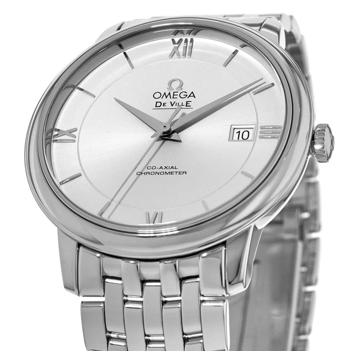  Shop Authentic Omega De Ville Prestige Co-Axial Silver Dial Silver Steel Strap Watch for Men - 424.10.40.20.02.003 - Luxxuri