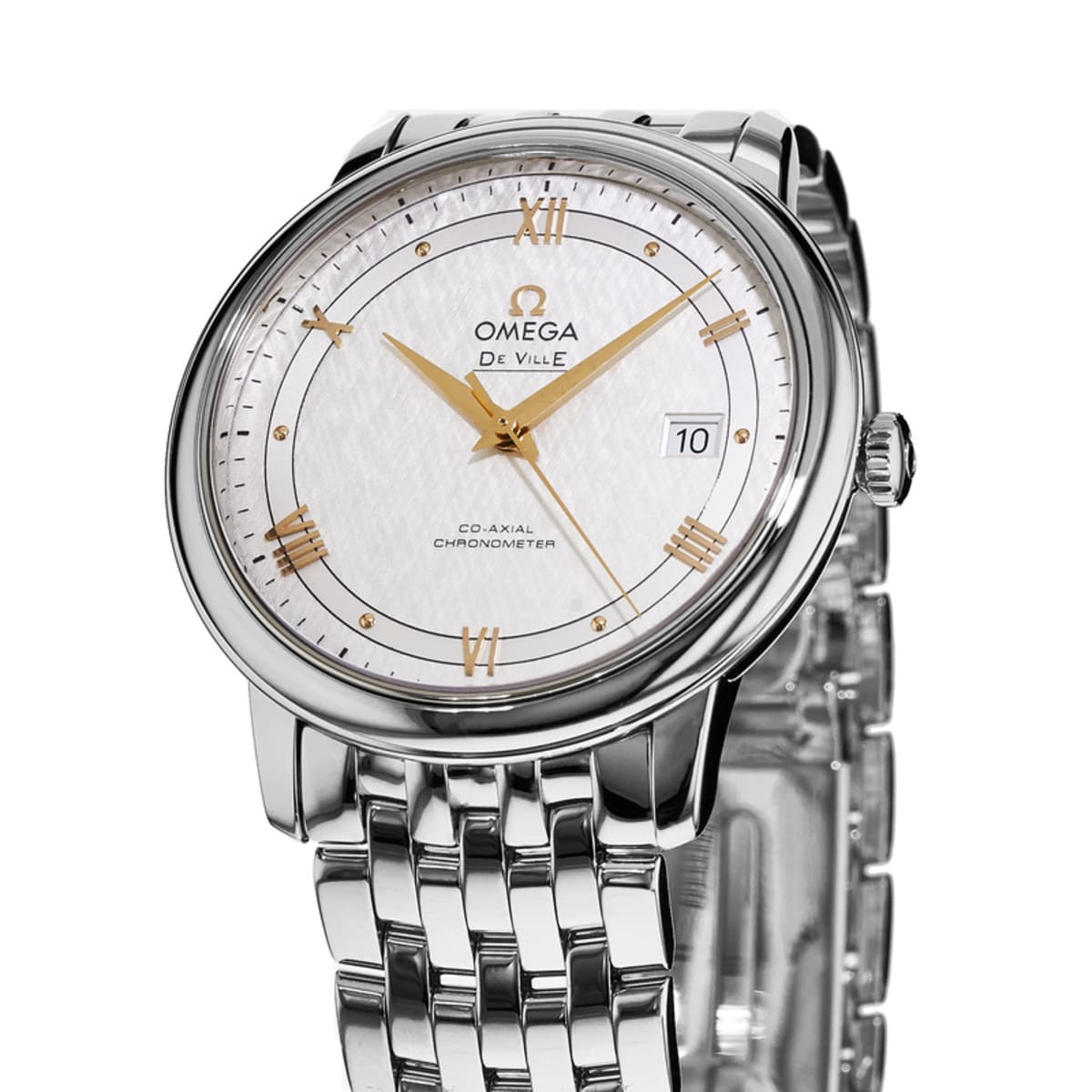  Shop Authentic Omega De Ville Prestige Co Axial Silver Dial Silver Steel Strap Watch for Men - 424.10.40.20.02.004 - Luxxuri