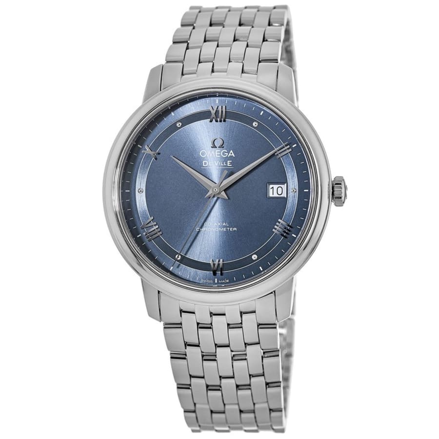  Shop Authentic Omega De Ville Prestige Co-Axial Blue Dial Silver Steel Strap Watch for Men - 424.10.40.20.03.002 - Luxxuri