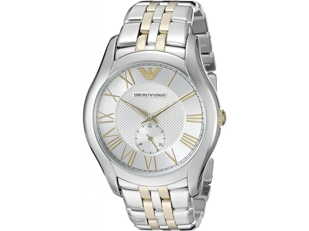  Shop Authentic Emporio Armani Classic Quartz Silver Dial Two Tone Steel Strap Watch For Men - AR1824 - Luxxuri