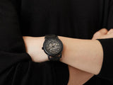  Shop Authentic Emporio Armani Meccanico Skeleton Black Dial Black Steel Strap Watch For Men - AR60045 - Luxxuri