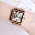 Guess Highline Off White Dial Rose Gold Stainless Steel Mesh Strap Watch For Women - W0826L3