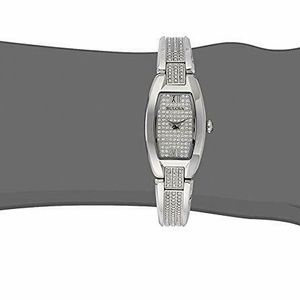  Shop Authentic Bulova Crystal Collection Silver Dial Silver Steel Strap Watch for Women - 96L235 - Luxxuri