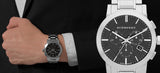  Shop Authentic Burberry The City Black Dial Silver Steel Strap Watch for Men - BU9351 - Luxxuri