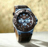  Shop Authentic Guess Force Quartz Brown Dial Brown Leather Strap Watch For Men - W0674G5 - Luxxuri