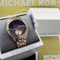  Shop Authentic Michael Kors Lauryn Blue Dial Rose Gold Steel Strap Watch for Women - MK3723 - Luxxuri